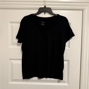 a new day Black Short Sleeve V-Neck Tee